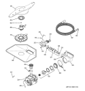 MOTOR - PUMP MECHANISM Diagram and Parts List for  General Electric Dishwasher