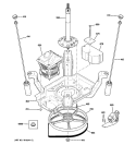 SUSPENSION, PUMP & DRIVE COMPONENTS Diagram and Parts List for  General Electric Washer