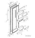 FRESH FOOD DOOR Diagram and Parts List for  General Electric Refrigerator
