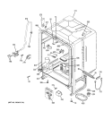 BODY PARTS Diagram and Parts List for HLD4000N00WW  Hotpoint Dishwasher