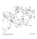 Part Location Diagram of WH42X10731 GE BACKSPLASH Assembly
