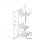 FREEZER SHELVES Diagram and Parts List for  General Electric Refrigerator