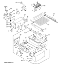 ICE MAKER & DISPENSER Diagram and Parts List for  General Electric Refrigerator