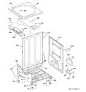 CABINET Diagram and Parts List for  General Electric Dryer
