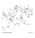 CONTROLS & BACKSPLASH Diagram and Parts List for  General Electric Washer
