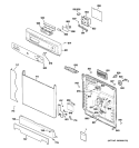 ESCUTCHEON & DOOR ASSEMBLY Diagram and Parts List for  General Electric
