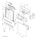 Part Location Diagram of WD34X11623 GE BRACE ESCUTCHEON