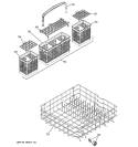 Part Location Diagram of WD35X21038 GE Lower Rack Wheel Kit - 8 Pack