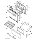 DOOR & DRAWER PARTS Diagram and Parts List for  Hotpoint Range