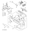 ICE MAKER & DISPENSER Diagram and Parts List for  General Electric Refrigerator