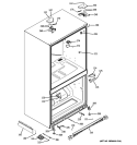 CASE PARTS Diagram and Parts List for  General Electric Refrigerator