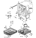 BODY PARTS Diagram and Parts List for  Hotpoint Dishwasher