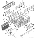 UPPER RACK ASSEMBLY Diagram and Parts List for  General Electric Dishwasher