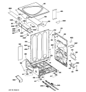 CABINET Diagram and Parts List for  General Electric Dryer