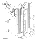 FREEZER DOOR Diagram and Parts List for  General Electric Refrigerator