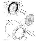 DRUM Diagram and Parts List for  General Electric Dryer