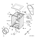 CABINET Diagram and Parts List for  General Electric Dryer