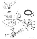MOTOR-PUMP MECHANISM Diagram and Parts List for  General Electric Dishwasher
