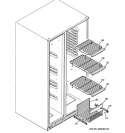 FREEZER SHELVES Diagram and Parts List for  General Electric Refrigerator