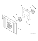 CONVECTION FAN Diagram and Parts List for PT920SP3SS  General Electric Wall Oven