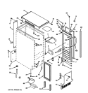 CABINET, LINER & DOOR PARTS Diagram and Parts List for  General Electric Ice Maker