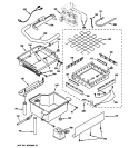 EVAPORATOR, ICE CUTTER GRID & WATER PARTS Diagram and Parts List for  General Electric Ice Maker