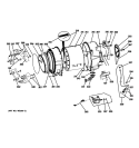 TUB & MOTOR Diagram and Parts List for  General Electric Washer