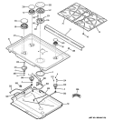 COOKTOP Diagram and Parts List for  General Electric Range