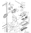 FRESH FOOD SECTION Diagram and Parts List for  General Electric Refrigerator