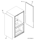 CLAD COMPONENTS Diagram and Parts List for  General Electric Refrigerator