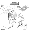 FREEZER SECTION Diagram and Parts List for  General Electric Refrigerator