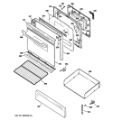 DOOR & DRAWER PARTS Diagram and Parts List for  General Electric Range