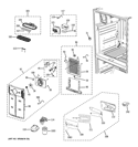 FRESH FOOD SECTION Diagram and Parts List for  General Electric Refrigerator