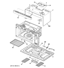 OVEN CAVITY PARTS Diagram and Parts List for  General Electric Microwave