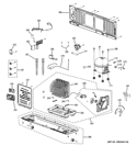 UNIT PARTS Diagram and Parts List for  General Electric Refrigerator