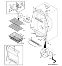 CABINET Diagram and Parts List for  General Electric Freezer