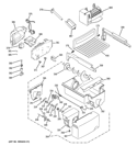 ICE MAKER & DISPENSER Diagram and Parts List for GSE28VHBATWW  General Electric Refrigerator
