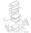 Part Location Diagram of WR71X10866 GE QUICK SHELF Assembly