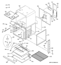 BODY WITH MICROWAVE SUPPORT Diagram and Parts List for  General Electric Microwave Oven Combo