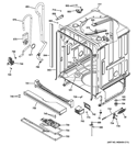 BODY PARTS Diagram and Parts List for  General Electric Dishwasher