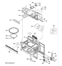 OVEN CAVITY PARTS Diagram and Parts List for  General Electric Microwave