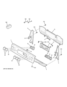 Part Location Diagram of WB24X25013 GE Range Surface Element Control Switch
