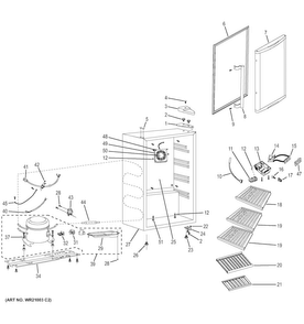 Part Location Diagram of WR91X24391 GE COMPRESSOR