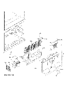 Freezer Section Diagram and Parts List for  General Electric Refrigerator