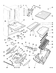 SYSTEM GROUP Diagram and Parts List for  General Electric Refrigerator
