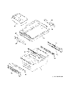 Freezer Shelves Diagram and Parts List for  General Electric Refrigerator