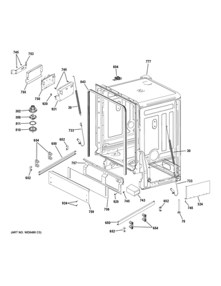 Part Location Diagram of WD12X24659 GE FLOOD FLOAT STEM