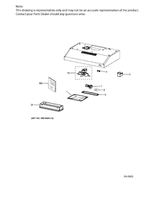RANGE HOOD Diagram and Parts List for JVX3240SJ1SSC  General Electric Range Hood