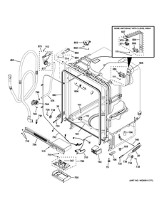 Part Location Diagram of WD30X29079 GE CONTROL BOX BOTTOM