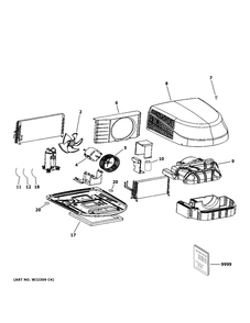 Room Air Conditioner Diagram and Parts List for  General Electric Air Conditioner